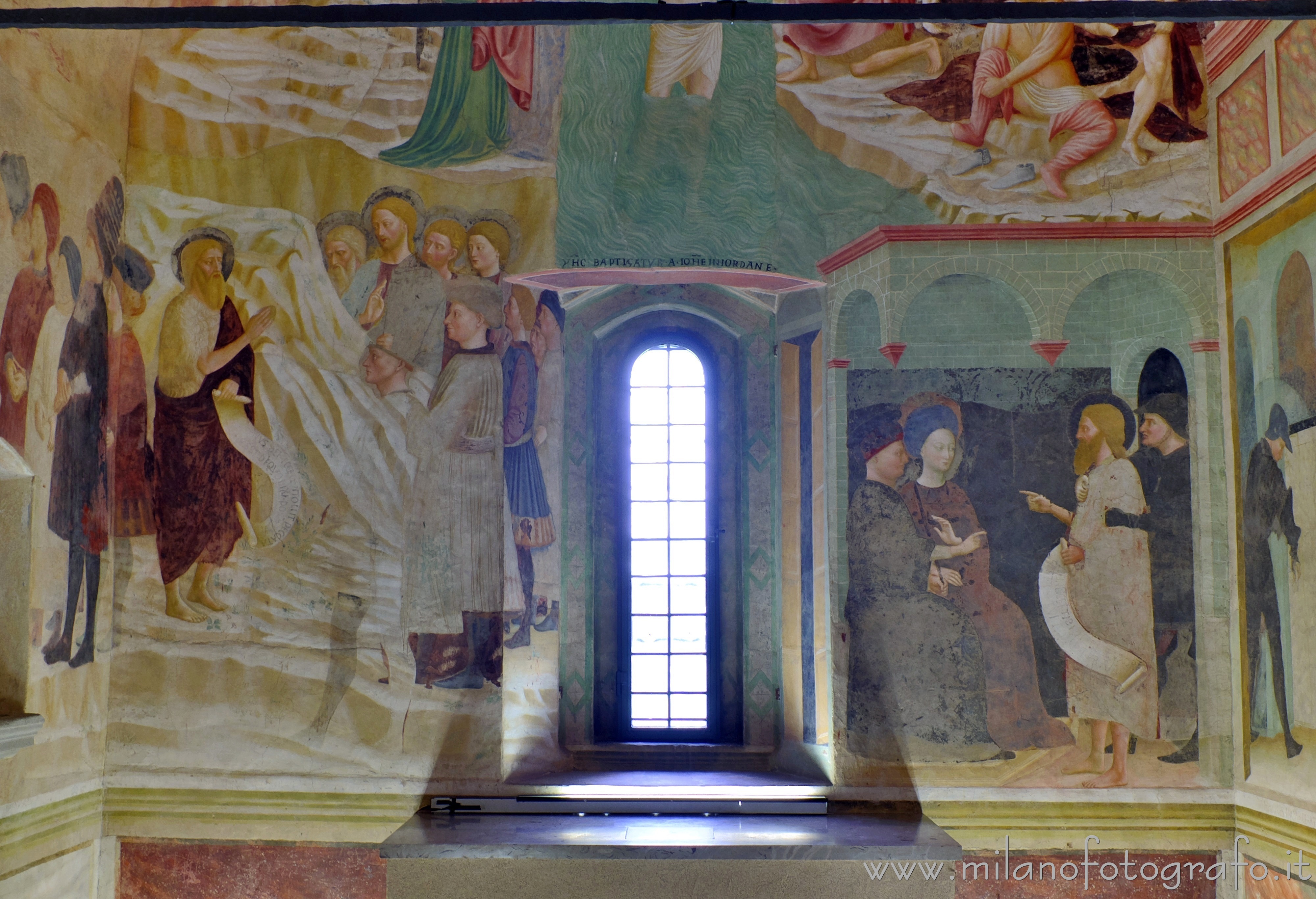 Castiglione Olona (Varese, Italy) - Frescoes on the bottom wall of the baptistery of the Collegiate Church of Saints Stephen and Lawrence